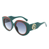 HS2189 - Oversize Luxurious Fashion Women Round Wholesale Sunglasses