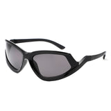 HS1327 - Geometric Wrap Around Sport Rectangle Wholesale Sunglasses