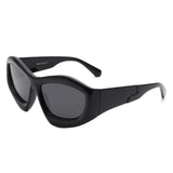 S1223 - Geometric Square Tinted Oversize Chunky Fashion Wholesale Sunglasses
