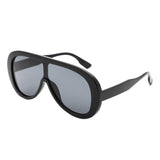 HS1324 - Oversize Bold Aviator Retro Round Wholesale Sunglasses