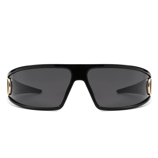 S1251 - Oversized Wraparound Futuristic Sporty Shield Wholesale Sunglasses