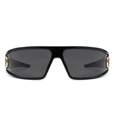 S1251 - Oversized Wraparound Futuristic Sporty Shield Wholesale Sunglasses