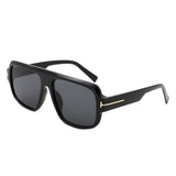 HS1372 - Square Oversize Sleek Tinted Retro Wholesale Sunglasses