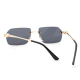 HJ2090 - Rimless Leopard Design Tinted Lens Square Wholesale Sunglasses