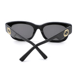 HS1364 - Rectangle Vintage Thick Frame Retro Wholesale Sunglassses