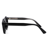 P/C028-1 - Chunky Round Keyhole Retro Sunglasses - Iris Fashion