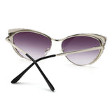 HJ2103 - Pearl-Embellished Cat-Eye Gold-Temple Fashion Wholesale Sunglasses