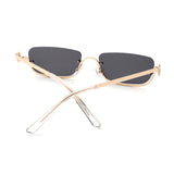 HJ2098 - Rectangle Retro Semi-Rimless Modern Tinted Wholesale Sunglasses