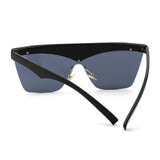 S2143 - Semi-Rimless Fashion Flat Top Square Wholesale Sunglasses