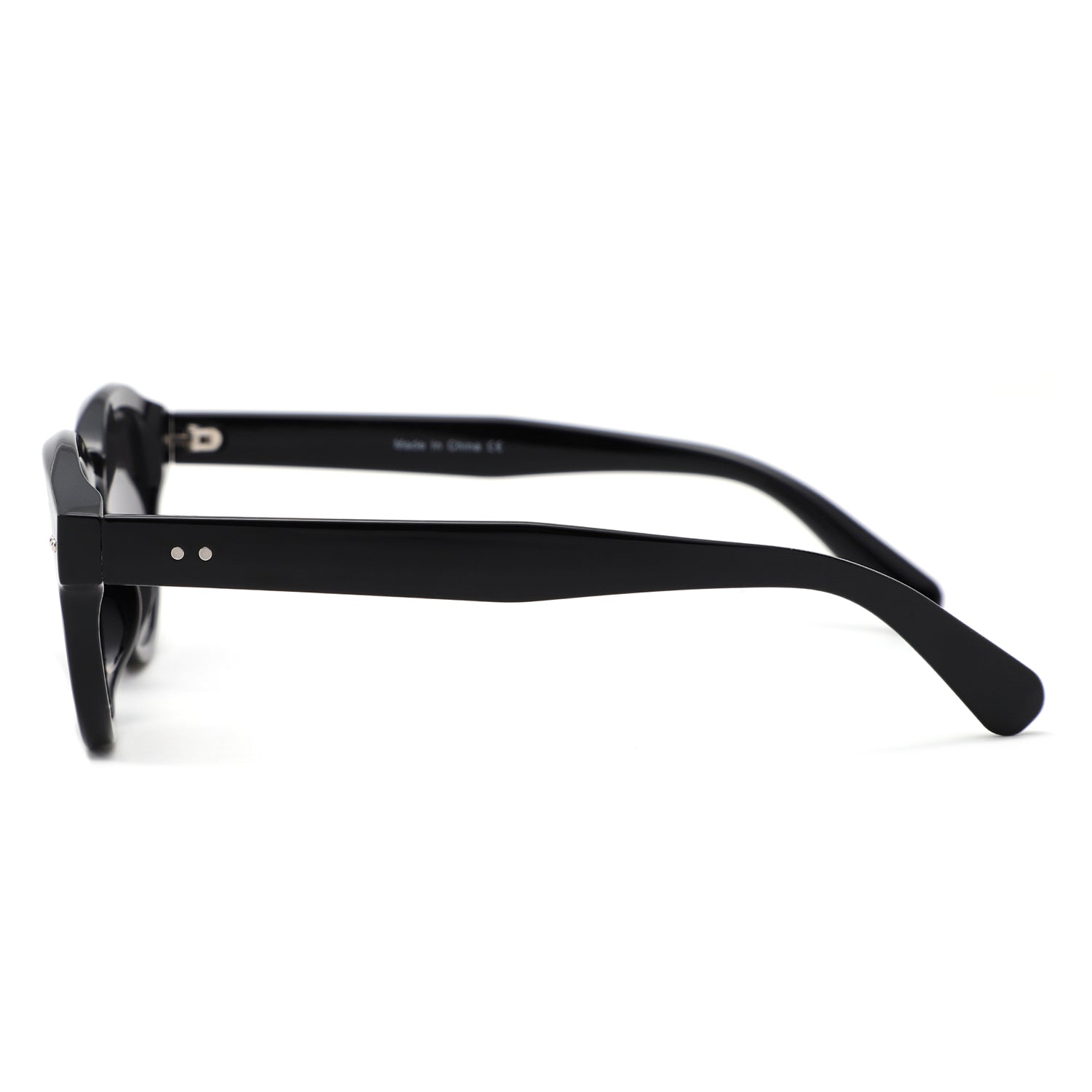 S1262 - Retro Round Thick Frame Sunglasses - Iris Fashion