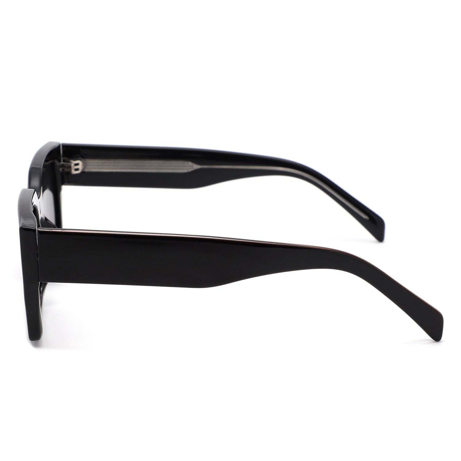 P/C011 - Chunky Rectangle Retro Sunglasses - Iris Fashion