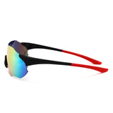 Y5004 - Sport Polarized Wrap Shield Rimless Photochromic Mirrored Wholesale Sunglasses