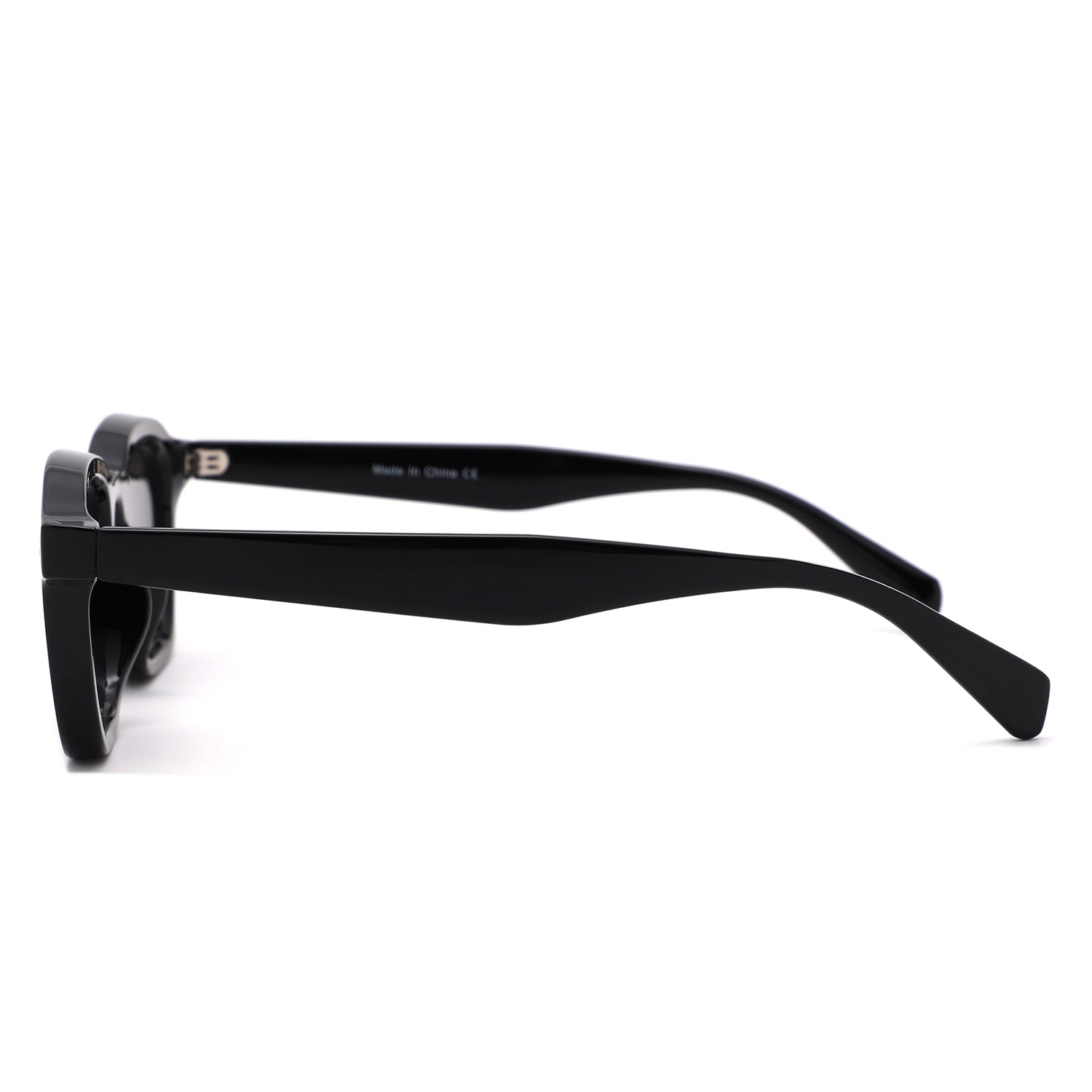 S1264 - Square Bold Retro Thick Frame Sunglasses - Iris Fashion