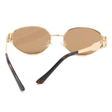 9883 - Retro Oval 90s Vintage Fashion Round Wholesale Sunglasses