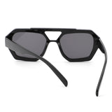 HS1337 - Square Brow-Bar Retro Tinted Aviator Wholesale Sunglasses