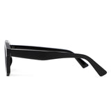 HS1409 - Chunky Retro Round Oval Sunglasses