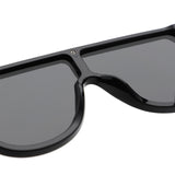HS2261 - Oversized Flat Top Aviator Style Shield Sunglasses