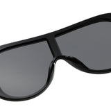 HS1435 - Oversized Wrap Aviator Style Shield Sunglasses