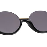 HS1422 - Women Semi-Rimless Fashion Round Sunglasses