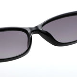 S1266 - Slim Narrow Rectangle Gold Accent Fashion Sunglasses - Iris Fashion