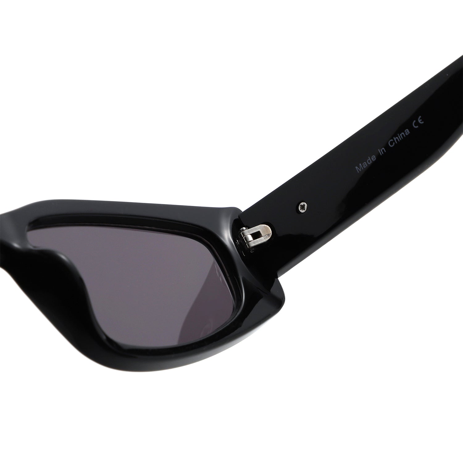 S1267 - Rectangle Wide Gold Accent Wrap Sunglasses - Iris Fashion