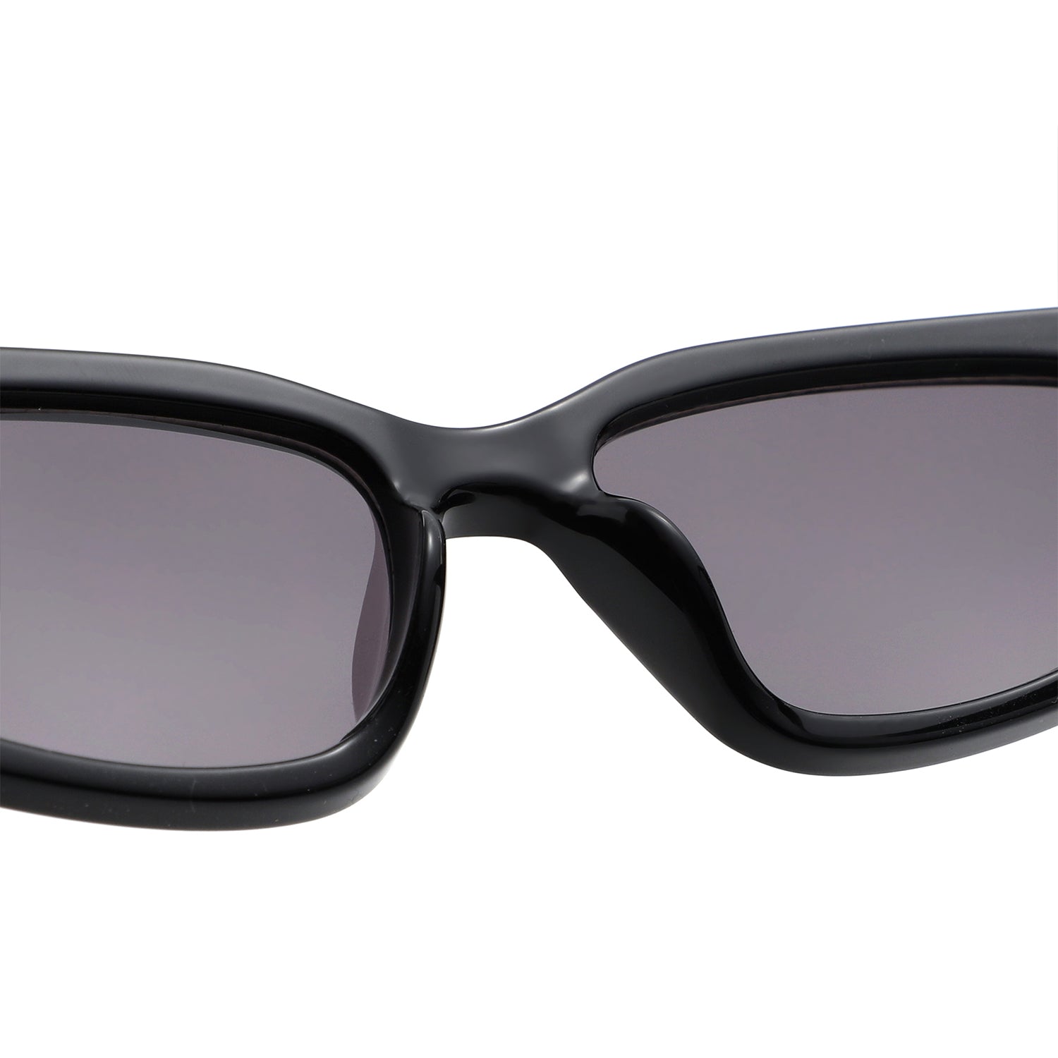 S1267 - Rectangle Wide Gold Accent Wrap Sunglasses - Iris Fashion