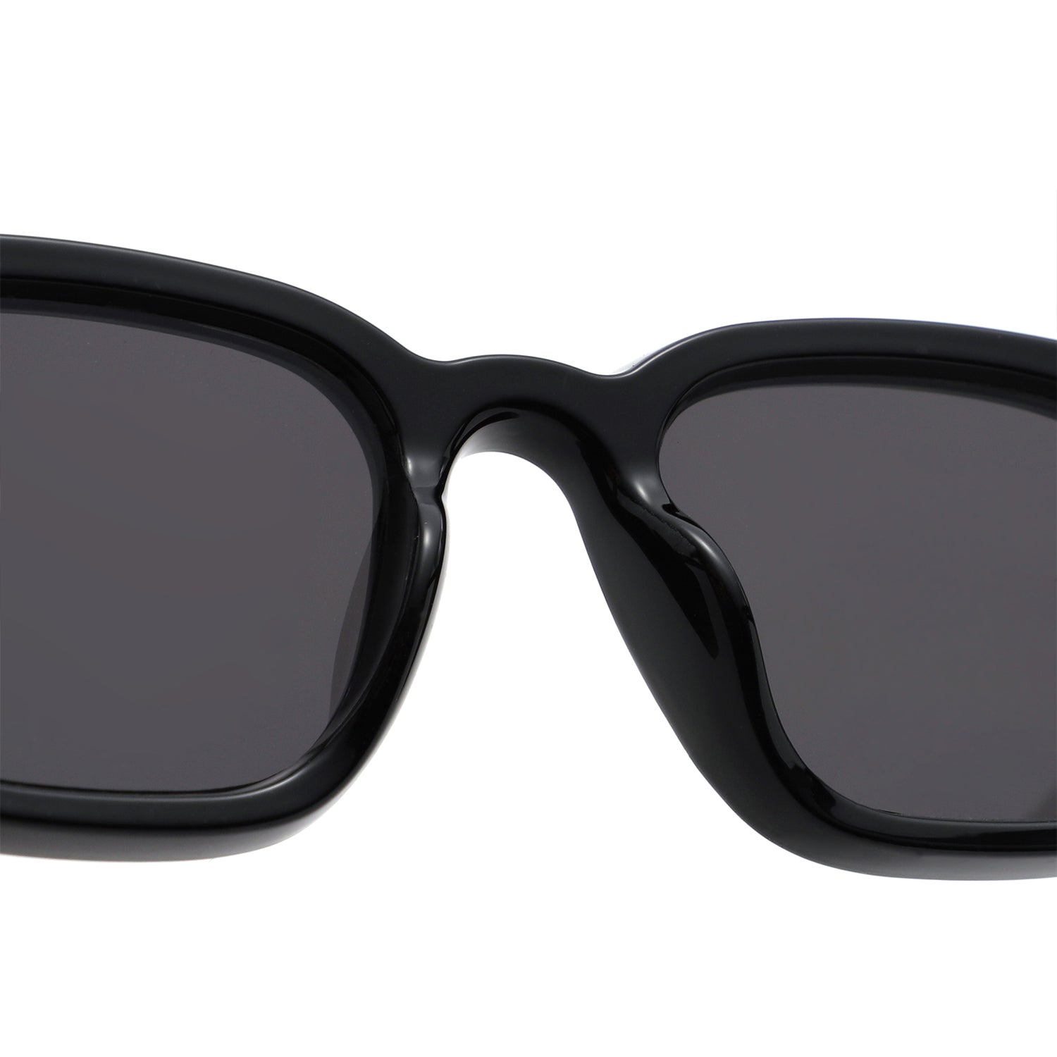 S1264 - Square Bold Retro Thick Frame Sunglasses - Iris Fashion