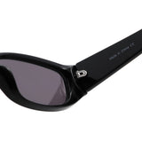 S1266 - Slim Narrow Rectangle Gold Accent Fashion Sunglasses - Iris Fashion