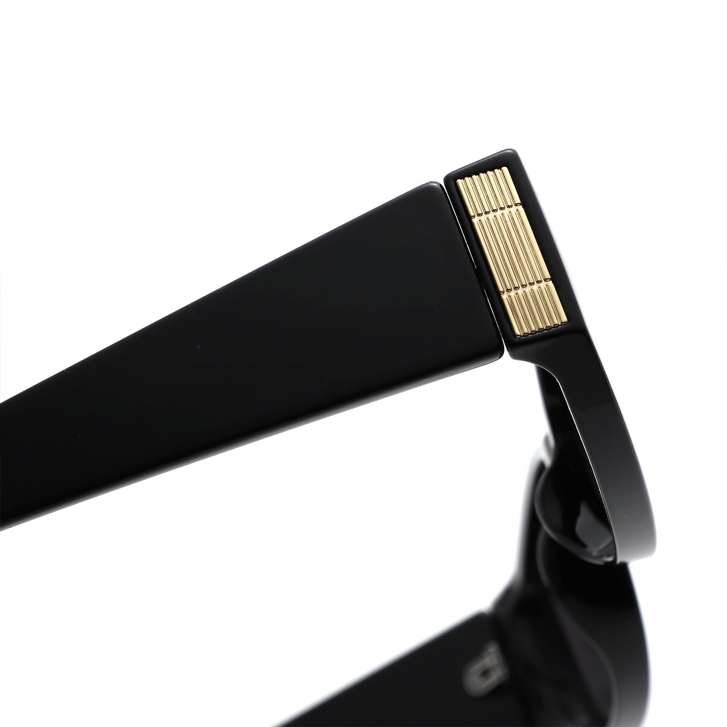 S1266 - Slim Narrow Rectangle Gold Accent Fashion Sunglasses - Iris Fashion