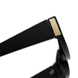 S1266 - Slim Narrow Rectangle Gold Accent Fashion Sunglasses - Iris Fashion