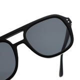 HS1426 - Square Brow-Bar Fashion Aviator Sunglasses