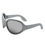 HS1242 - Oversize Fashion Curved Large Women Round Wholesale Sunglasses