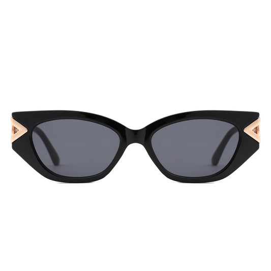 HS2192 - Sleek Vintage Inspired Luxurious Geometric Cat Eye Wholesale Sunglasses