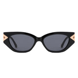 HS2192 - Sleek Vintage Inspired Luxurious Geometric Cat Eye Wholesale Sunglasses