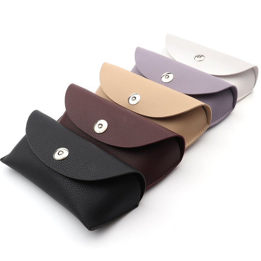 CF004 - Protective Portable Round Button Snap Closure Eyewear Case - Iris Fashion