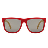 FS1002 - Polarized Vibrant Colorblock Square Wholesale Sunglasses