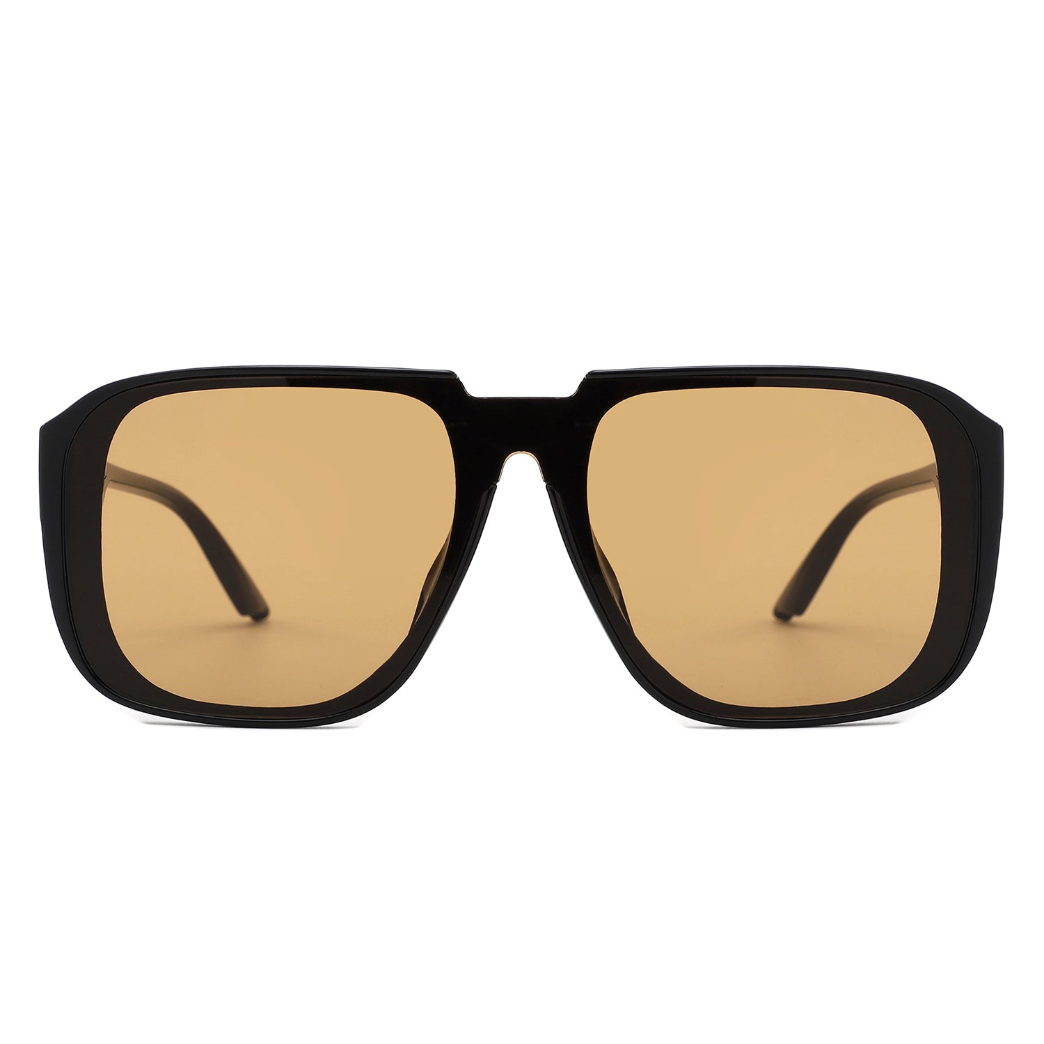 HS1405 - Oversized Flat Top Square Sunglasses - Iris Fashion