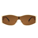 HJ2120 - Oversize Rectangle Wrap Shield Flat-Top Wholesale Sunglasses