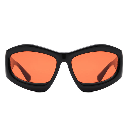 S1223 - Geometric Square Tinted Oversize Chunky Fashion Wholesale Sunglasses