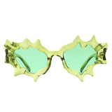 S1233 - Irregular Spiky Round Tinted Geometric Novelty Wholesale Sunglasses