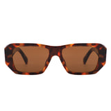 HS1428 - Geometric Bold Thick Frame Square Sunglasses