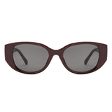 HS2214 - Women Oversized Oval Cat Eye Sunglasses - Iris Fashion
