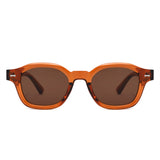 S1263 - Retro Square Round Thick Frame Sunglasses - Iris Fashion