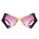 HS1303 - Geometric Sharp Irregular Women Fashion Wholesale Sunglasses