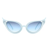 HS1251 - Women Fashion Wavy Design High Pointed Cat Eye Wholesale Sunglasses