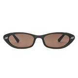 HS2233 - Slim Retro Geometric Oval Narrow Wholesale Sunglasses