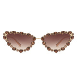 HJ2064 - Women Cat Eye Rhinestone Luxury Fashion Wholesale Sunglasses