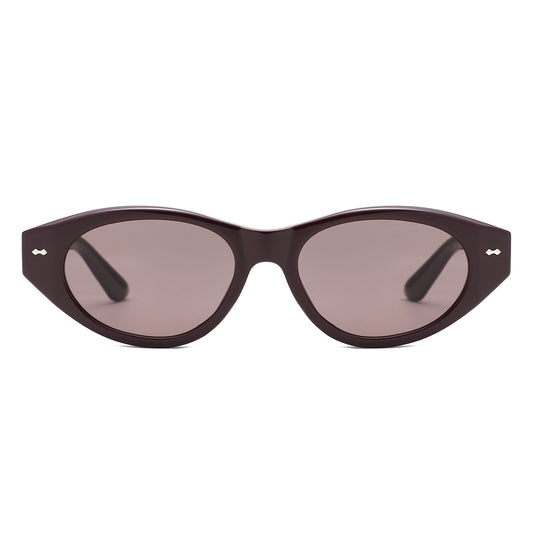 HS2215 - Chunky Retro Oval Color Tint Cat Eye Wholesale Sunglasses