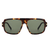 HS1372 - Square Oversize Sleek Tinted Retro Wholesale Sunglasses
