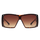 HS1269 - Oversize Thick Frame Square Wrap Around Women Wholesale Sunglasses